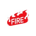 Fire vector icon. Fire Flame Logo design vector template Royalty Free Stock Photo