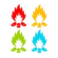 Fire vector icon Royalty Free Stock Photo