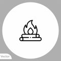 Fire vector icon sign symbol Royalty Free Stock Photo