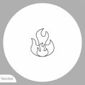 Fire vector icon sign symbol Royalty Free Stock Photo