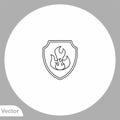 Fire vector icon sign symbol Royalty Free Stock Photo