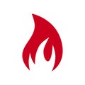 Fire vector icon on a white background Royalty Free Stock Photo