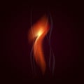 Fire vector transparent flame with sparks and smoke Royalty Free Stock Photo