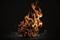 fire wallpaper realistic blazing flame. Illustration Generative AI