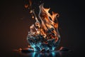 fire wallpaper realistic blazing flame. Illustration Generative AI