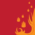 Fire wallpaper. Vector illustration decorative background design