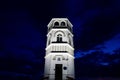 Fire watch tower at Varden against a cloudy night sky in Kristiansund, Norway Royalty Free Stock Photo