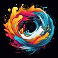 Fire and Water Clip Art or T-Shirt Design