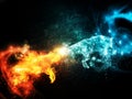 Fire and Water Goats Collide Royalty Free Stock Photo