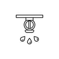 Fire, water system icon. Element of firefighter icon. Thin line icon for website design and development, app development