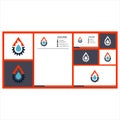 Fire and water vector graphic template download premium brand identity