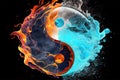 Fire and water - yin-yang concept