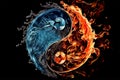 Fire and water - yin-yang concept