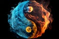 Fire and water - yin-yang concept