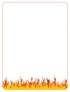 Fire web background border Royalty Free Stock Photo