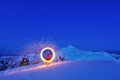 Fire Wheel and Mt. Baker