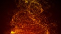 Fire whirlwind. dust backgroung. abstract fire. 3D rendering