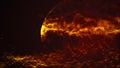 Fire whirlwind. dust backgroung. abstract fire. 3D rendering