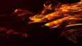 Fire whirlwind. dust backgroung. abstract fire. 3D rendering