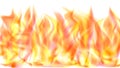 Exclusive illustration with fire. Flame on a white background. Unique vector graphic wallpapers.