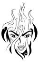 Fire woman tattoo Royalty Free Stock Photo