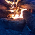 fire wood in the afternoon because the weather is very cold Royalty Free Stock Photo
