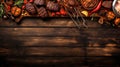 fire wood bbq food Royalty Free Stock Photo