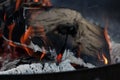 Fire Wood Fire Flame embers Royalty Free Stock Photo