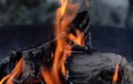 Fire Wood Fire Flame embers Royalty Free Stock Photo
