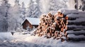 fire wood stack Royalty Free Stock Photo