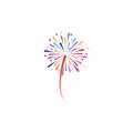 fire work icon Vector Illustration design Logo