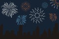 Fire works background Royalty Free Stock Photo