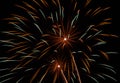 Fire works on the fourth of July at night Royalty Free Stock Photo