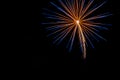 Fire works on the fourth of July at night Royalty Free Stock Photo