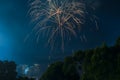 Fire Works on New Years Eve Over Adelaide CBD, South Australia Royalty Free Stock Photo