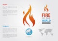 Fire of the world sign icon symbol info graphic. Creative market