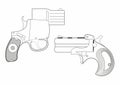 Firearm, revolver. For your design, logo.