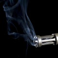 Firearm smoke clearing Royalty Free Stock Photo