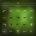 Set of firearms icons