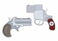 Firearm, revolver. For your design, logo. Vector illustration.