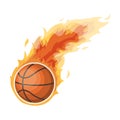 Fireball.Basketball single icon in cartoon style rater,bitmap symbol stock illustration web.