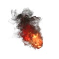 Fireball Flame Meteor Realistic Royalty Free Stock Photo