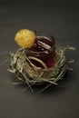Fireball whisky cocktail wrapped in a nest