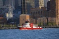 The 343 Fireboat in Motion NYC Tom Wurl Royalty Free Stock Photo