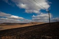 Firebreaks Telephone Wires Poles Royalty Free Stock Photo