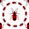 Firebug. Vector illustration. Isolated on a white