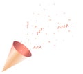 Firecracker and confetti for the party , Present, decoration, birthday, confetti icon. Royalty Free Stock Photo