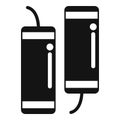 Firecracker exploding making loud noise icon glyph style