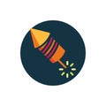Firecracker, explosive flat icon