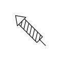 firecracker, explosive icon. Element of Ireland culture icon. Thin line icon for website design and development, app development.